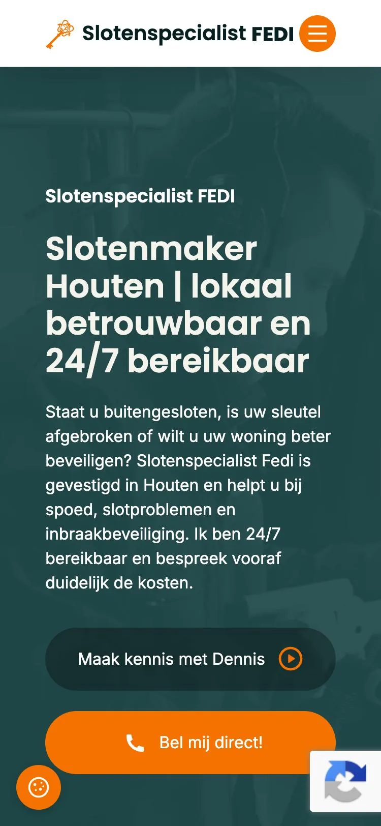 Slotenspecialist Fedi, mobiele weergave