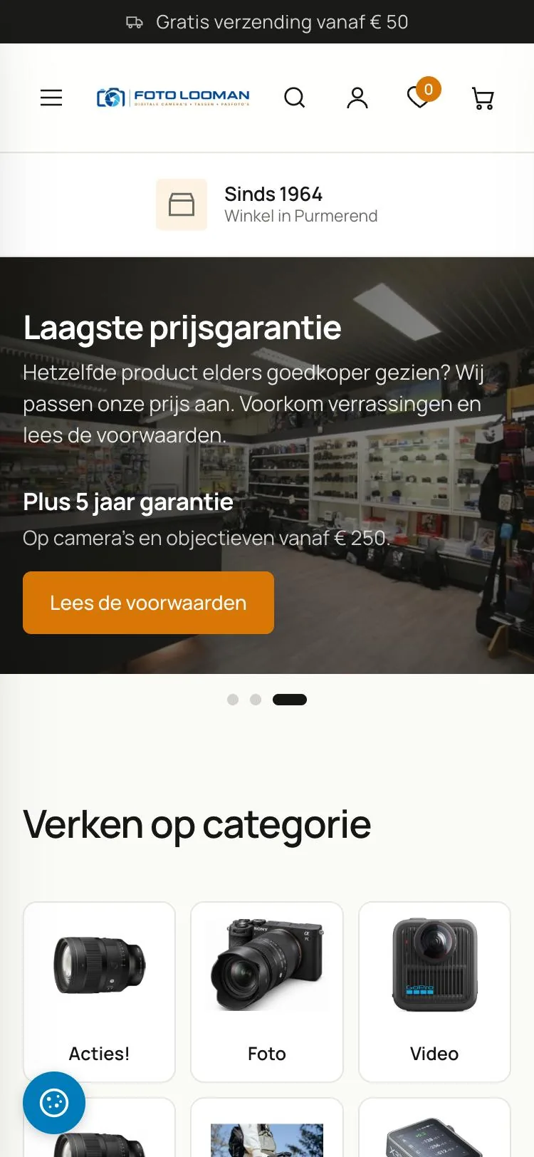 Foto Looman, mobiele weergave