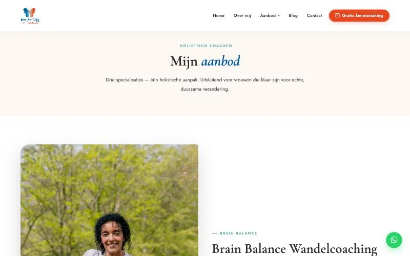 Meer jezelf zijn, aanbodpagina