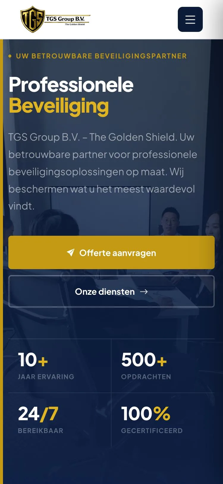 TGS Group, mobiele weergave